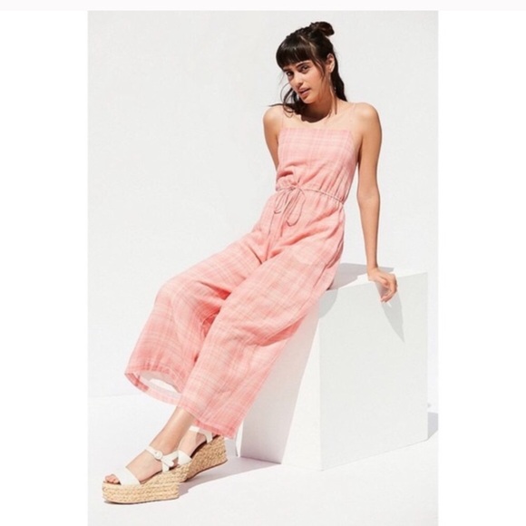 NWT! Urban outfitters XS Audra gingham jumpsuit. - Picture 1 of 11